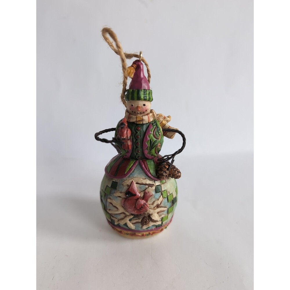 Jim Shore 2005 Snowman With Cardinal Christmas Ornament